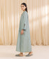 Women's Unstitched Printed Tidewater Blue Khaddar Shirt and Dupatta
